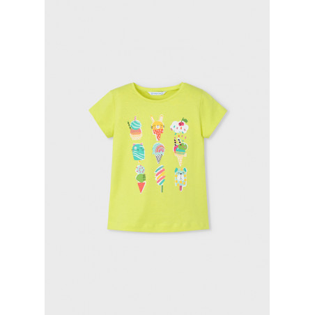 Camiseta estampada niña citrón-Mayoral