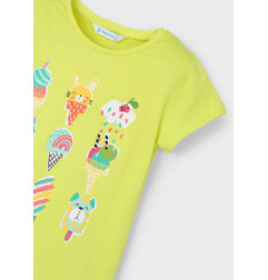 Camiseta estampada niña citrón-Mayoral