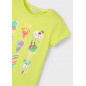Camiseta estampada niña citrón-Mayoral