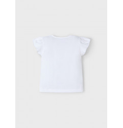 Camiseta dibujo niña Blanca-Mayoral