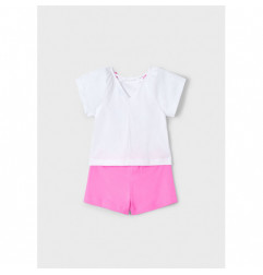 Conjunto pantalón corto y camiseta estampado niña camelia-Mayoral
