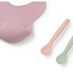 Set de babero y 2 cucharas Food Kit rosa-Tous Baby