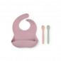 Set de babero y 2 cucharas Food Kit rosa-Tous Baby