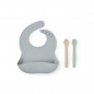 Set de babero y 2 cucharas Food Kit azul celeste-Tous Baby