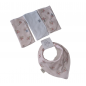 Set Babero Bandana Reversible +Tres Babitas Laurentina-Todo Amor Baby