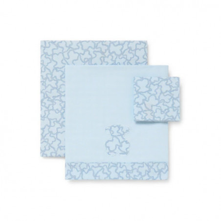 Juego de sabanas Kaos Azul Celeste-Tous Baby