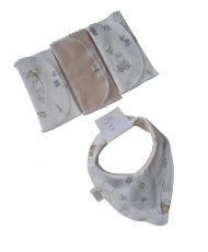 Set Babero Bandana Reversible + Tres Babitas Amore-Todo Amor Baby