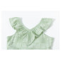 Mono de niña con volantes verde cuadros-Newness