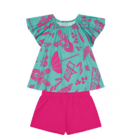 Conjunto Blusa Tejido Punto y short-Kyly