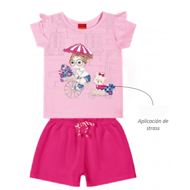 Conjunto Blusa en tejido de punto y short-Kyly