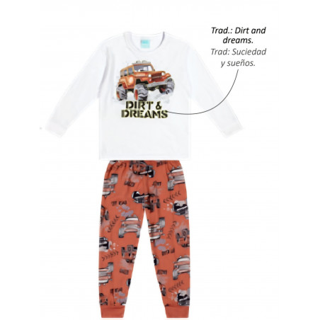 Pijama largo Refectante en la oscuridad de niño-Kyly
