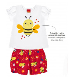 Conjunto camiseta y shorts para bebé niña-Kyly