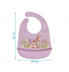 Babero blandito silicona lavanda-Kiokids