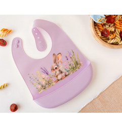 Babero blandito silicona lavanda-Kiokids