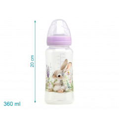 Biberón anticólicos 360ml conejo lavanda-Kiokids
